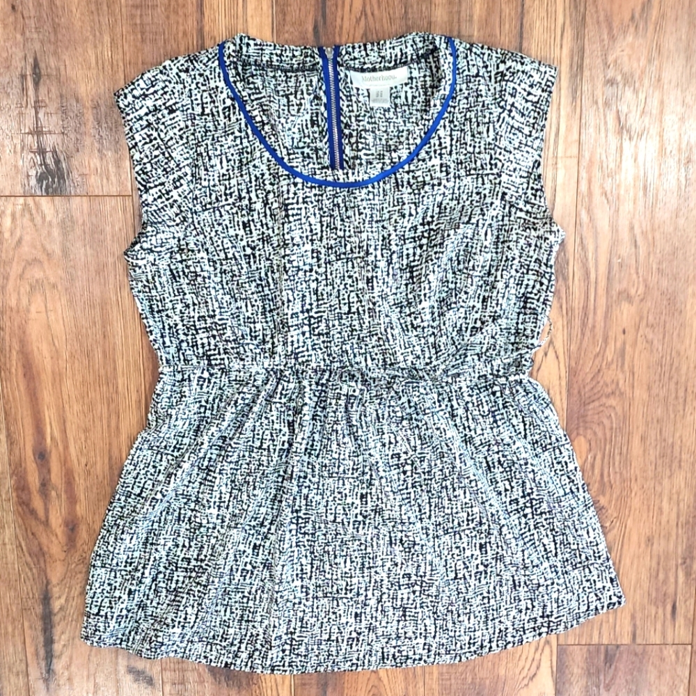 Motherhood Women's Maternity Short Sleeve Babydoll Scoop Neck Top Medium M